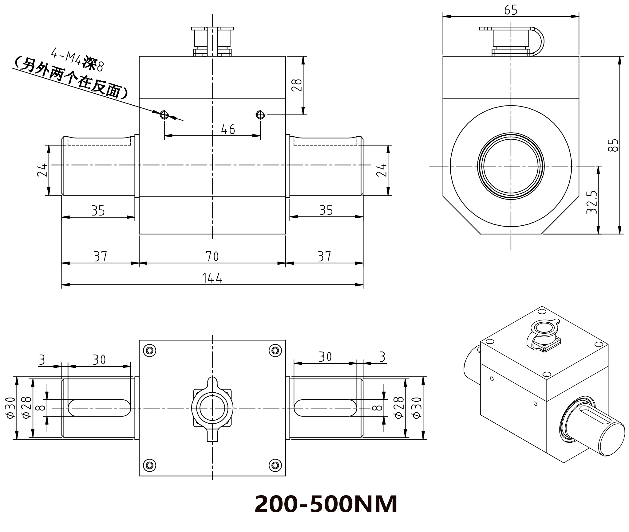 NJL-303尺寸圖 NJL-303尺寸圖